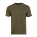 Olive men's crew-neck T-shirt with short sleeves