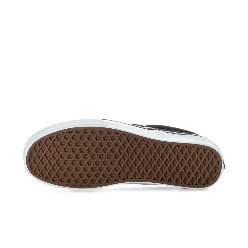 Checkerboard slip-on sneaker outsole with textured rubber tread