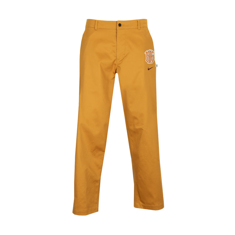 Men's chino pants in chutney with side emblem and Nike logo