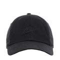 Black Nike strapback cap with embroidered logo on front panel.