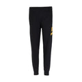 Youth black fleece joggers with gold NIKE swoosh on side