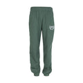 Youth loose graphic fleece pants, vintage green with white side logo