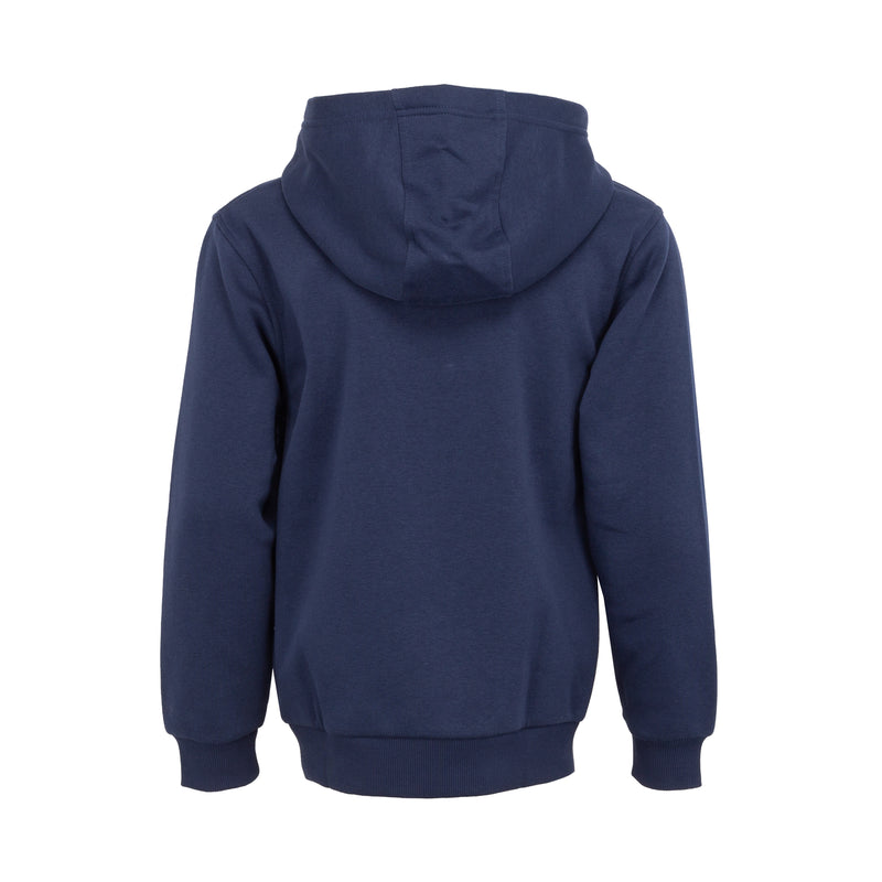 Youth Nike navy pullover fleece hoody, hooded back view
