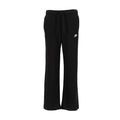 Women's black wide-leg fleece pants, drawstring waist, Nike logo