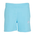 Youth French terry shorts in light blue with elastic waistband and Nike logo