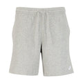 Men's dark grey heather knit shorts with drawstring and elastic waistband, Nike logo