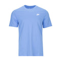 Men's crewneck tee in light blue with small white Nike logo on chest