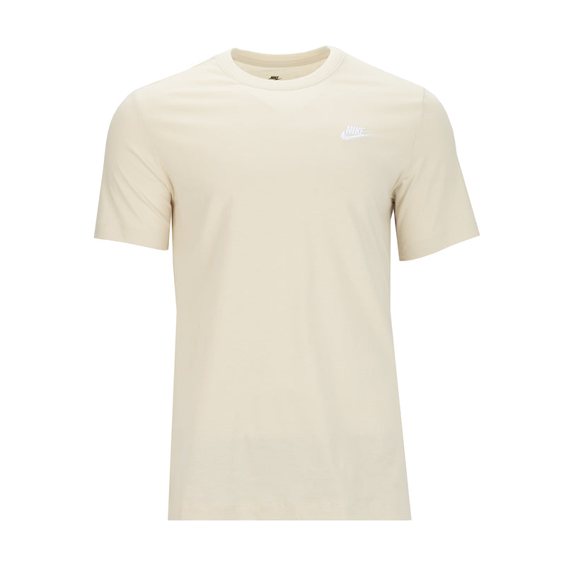 Men's light khaki crew-neck Nike T-shirt with small chest logo