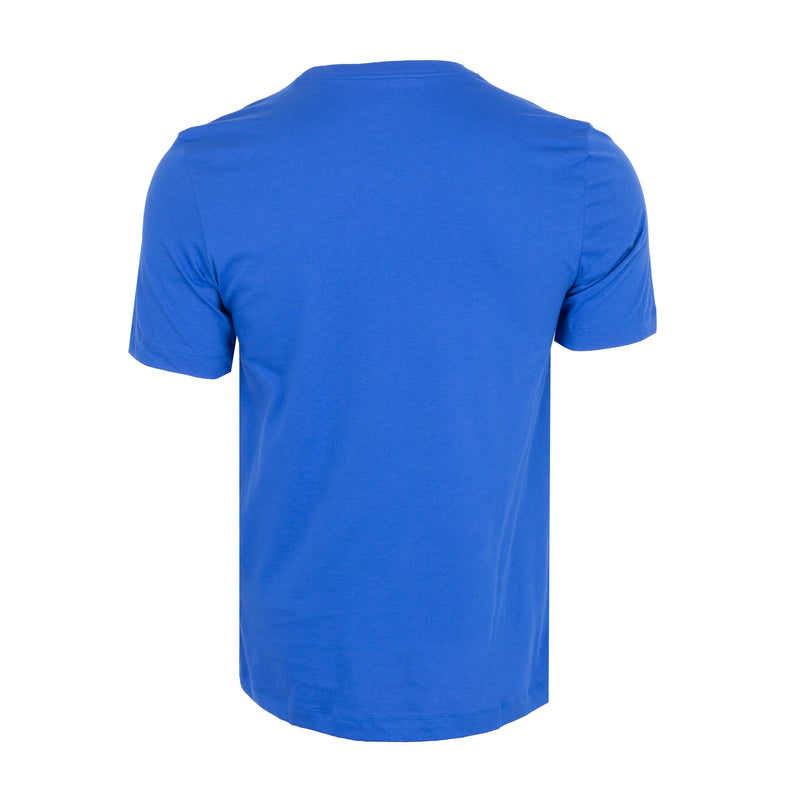 Men's royal blue crew-neck t-shirt, plain back