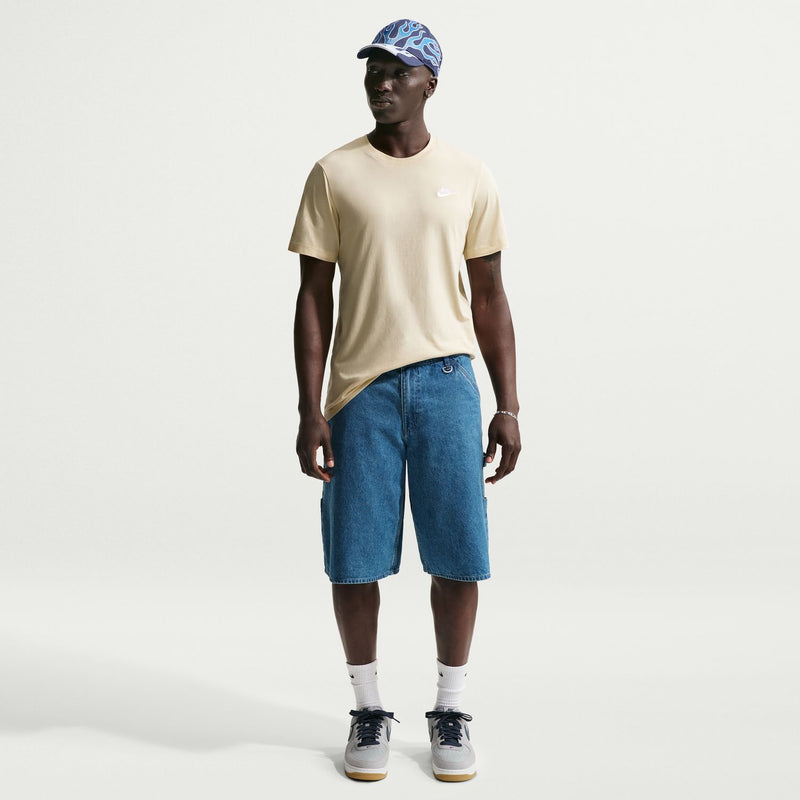 Men's light khaki crew-neck Nike T-shirt, casual fit