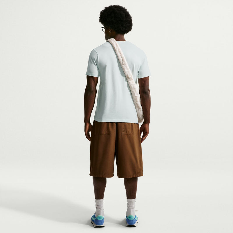 Mint green club T-shirt back view with crew neck and small logo detail