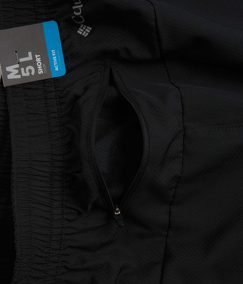 Columbia Three Pitch 5" Shorts in Black