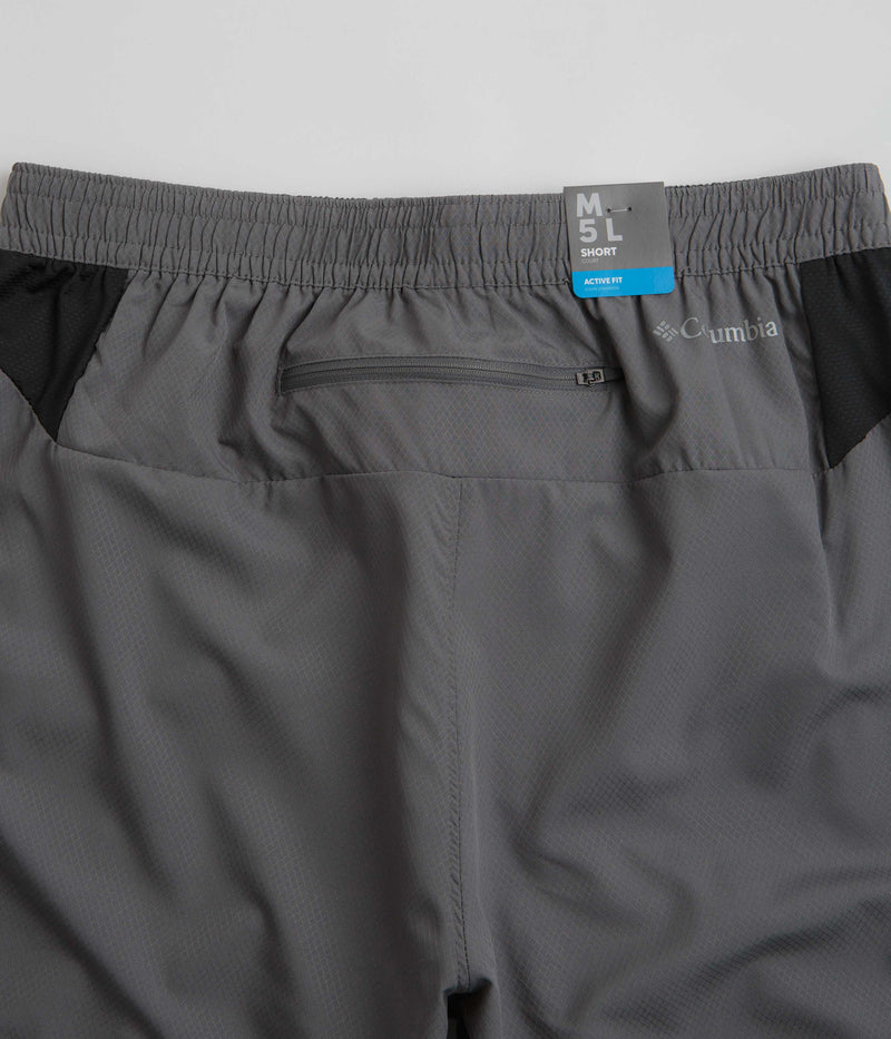 Columbia Three Pitch 5" Shorts in City Grey and Black