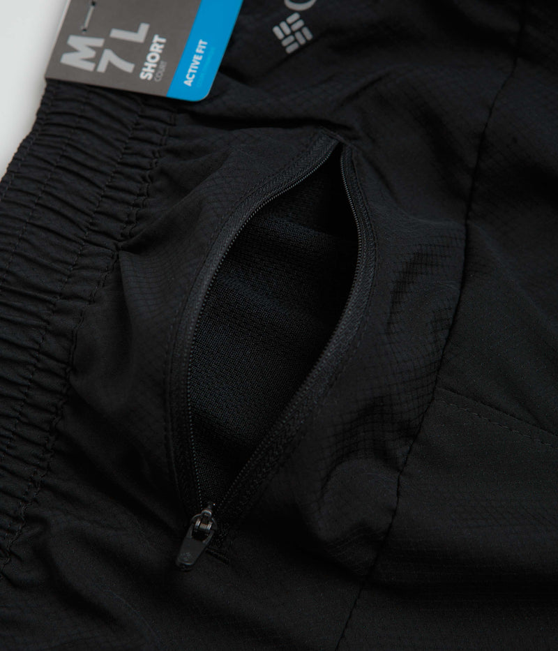 Columbia Three Pitch 7" Shorts in Black
