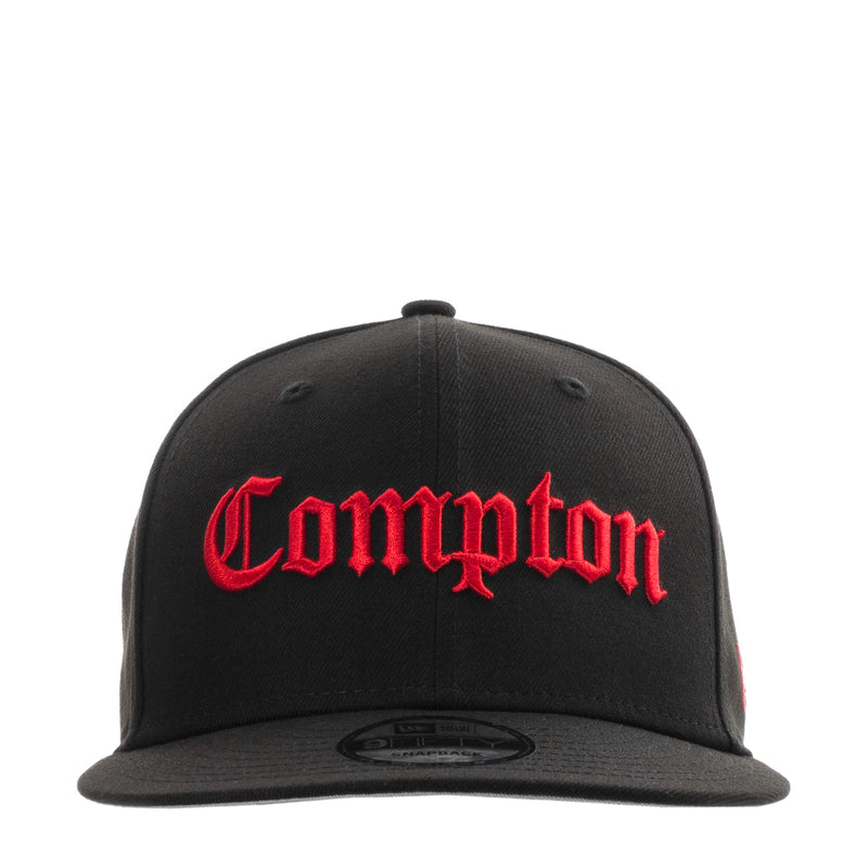 Compton 950 black baseball cap with red embroidered 'Compton' logo