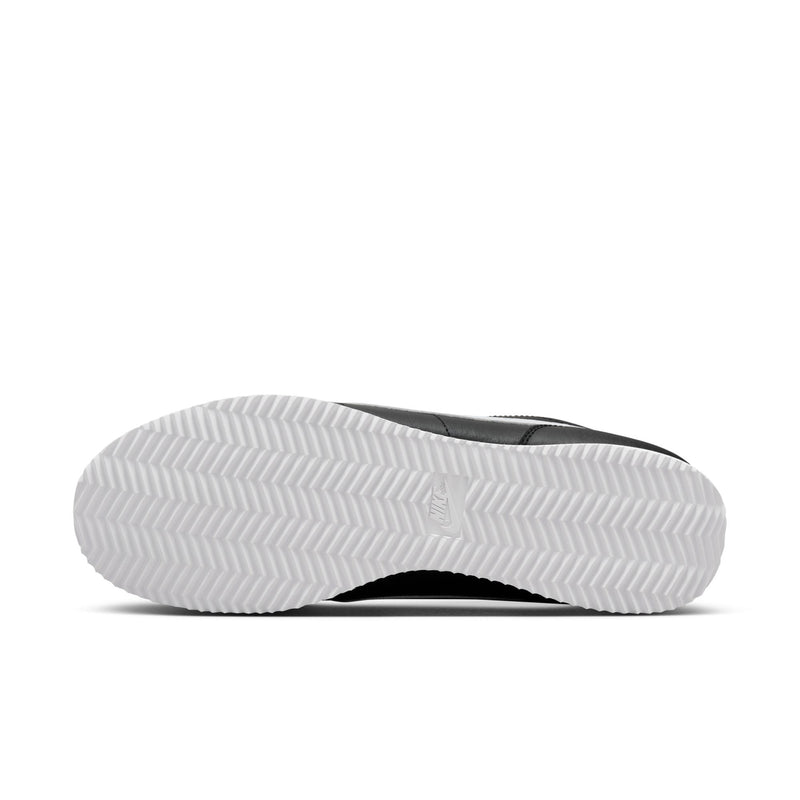 Men's black Nike Cortez rubber outsole with textured herringbone tread