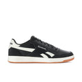 Men's Reebok Court Advance low-top sneakers, black with white stripes and gum sole