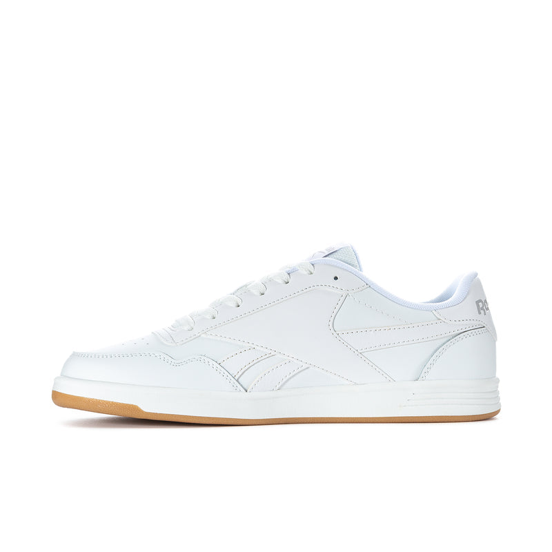 Men's white Reebok Court Advance low-top sneaker with lace-up front