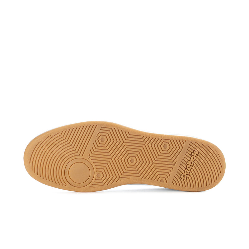 Gum rubber outsole for Reebok Court Advance sneaker with patterned tread