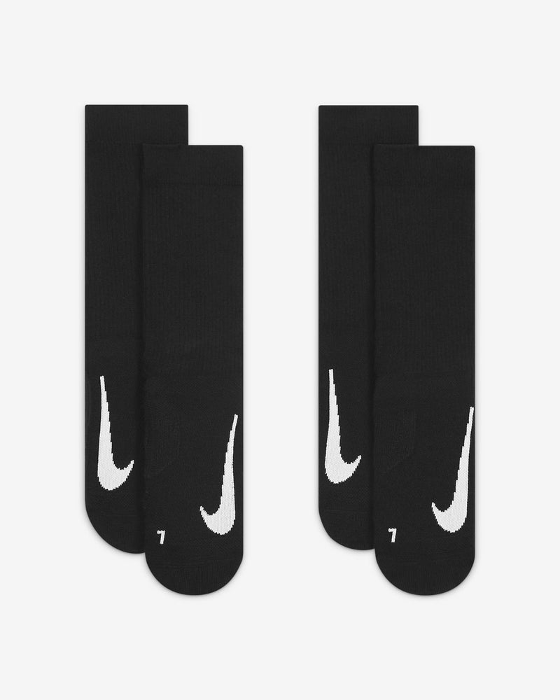 Court Multiplier Cushioned Crew Socks in Black