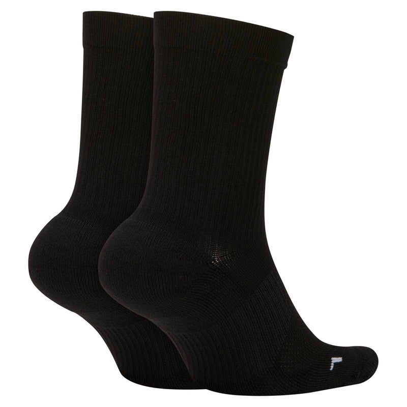 Court Multiplier Cushioned Crew Socks in Black