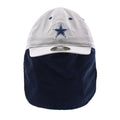 Infant gray and navy cowboy sun hat with blue star patch on front