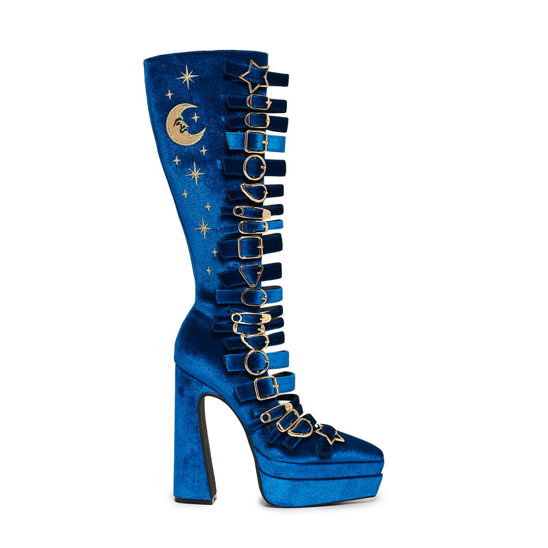 KOI_Cyberspace Celestial Long Boots_ECOM1 - Chunky Platform heels