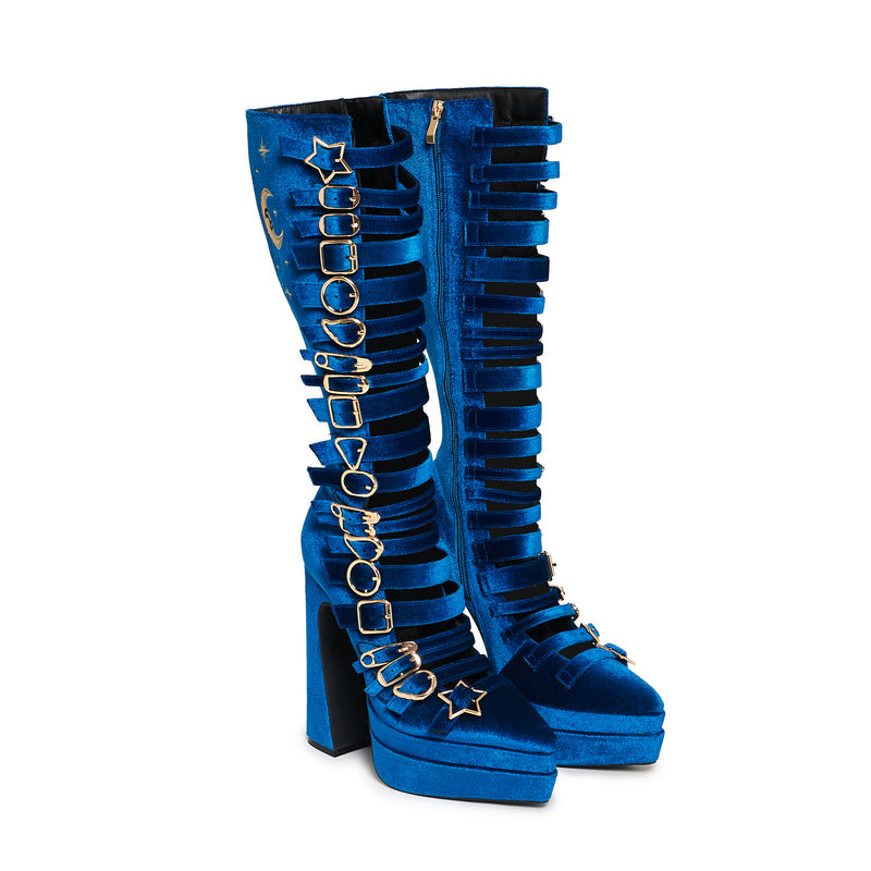 KOI_Cyberspace Celestial Long Boots_ECOM2 -  Chunky Platform heels