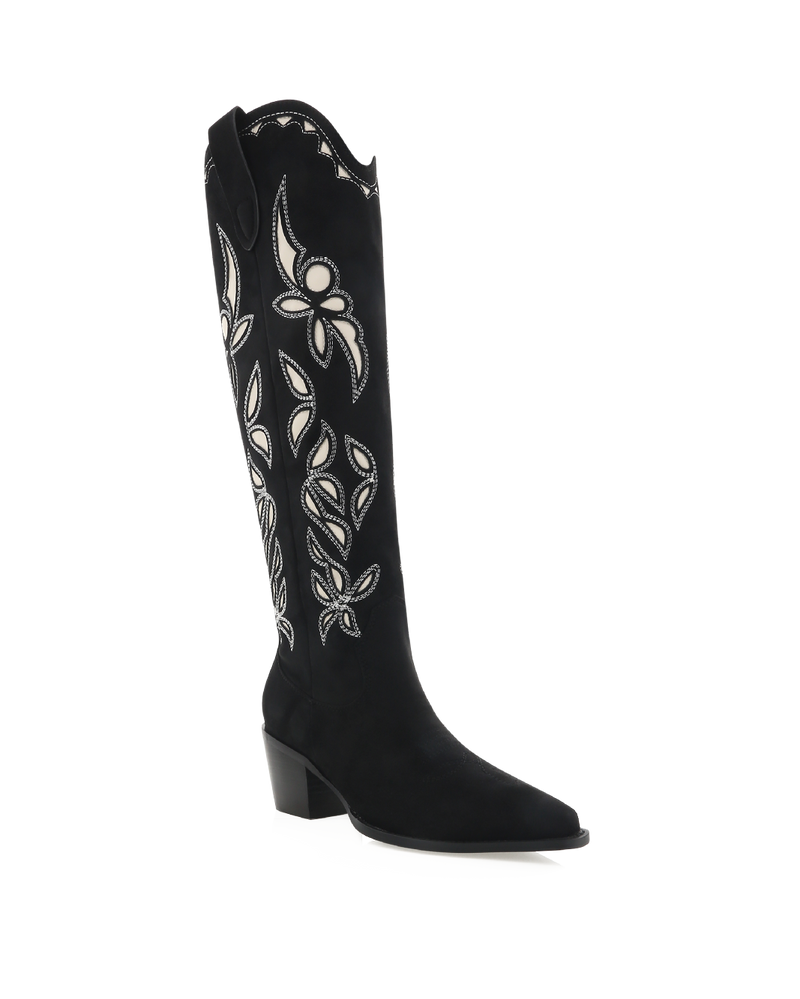 DELLA - BLACK SUEDE-Boots-Billini-BILLINI USA