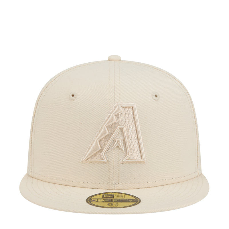 Light cream baseball cap with raised Arizona logo embroidery on front