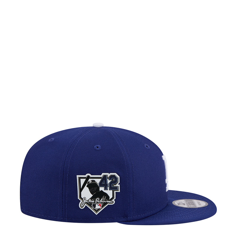 Royal blue baseball cap with '42' Jackie Robinson Day patch logo