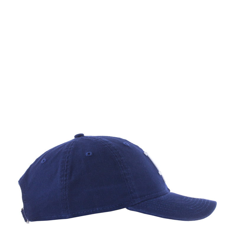 Royal blue baseball cap, side view with small ventilation eyelets