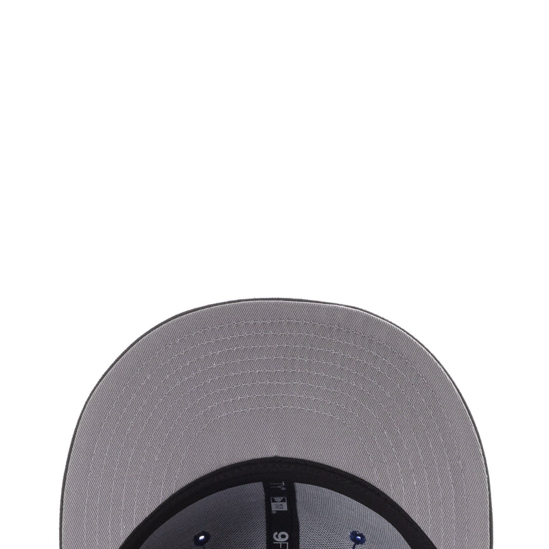 Baseball cap interior with gray undervisor and black underside