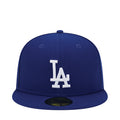 Royal blue baseball cap with LA interlocking logo front embroidery