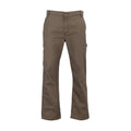 Men's mushroom duck carpenter pants with straight legs, button closure, belt loops.