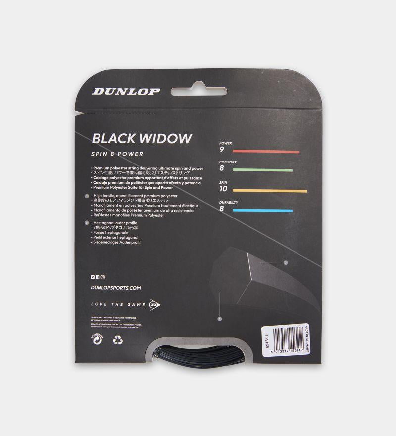 Dunlop Black Widow 16 G Polyester Tennis String (Black) - String - Dunlop - ATR Sports