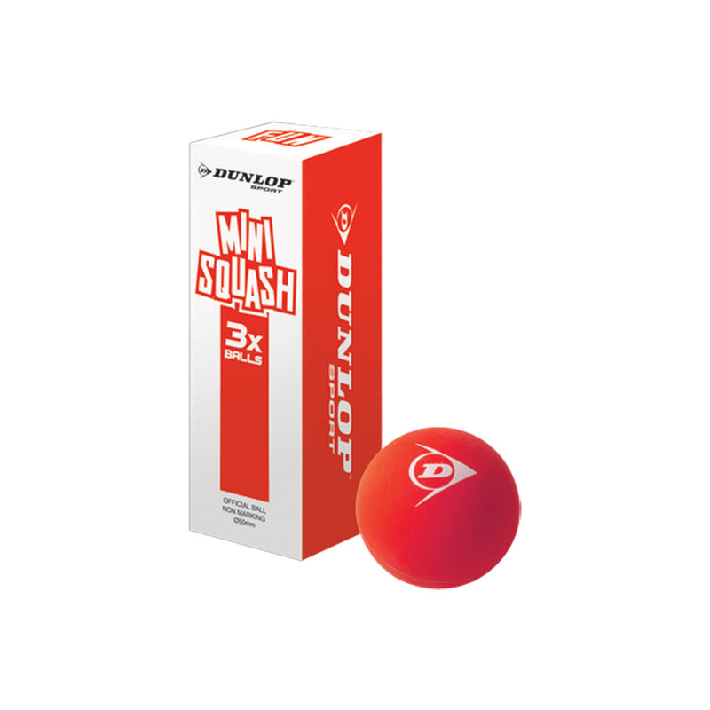 Dunlop Fun Mini Squash Ball - Red (3 Balls)