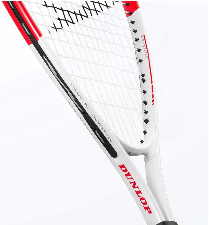 Dunlop Play Mini Squash Racquet (White/Orange)
