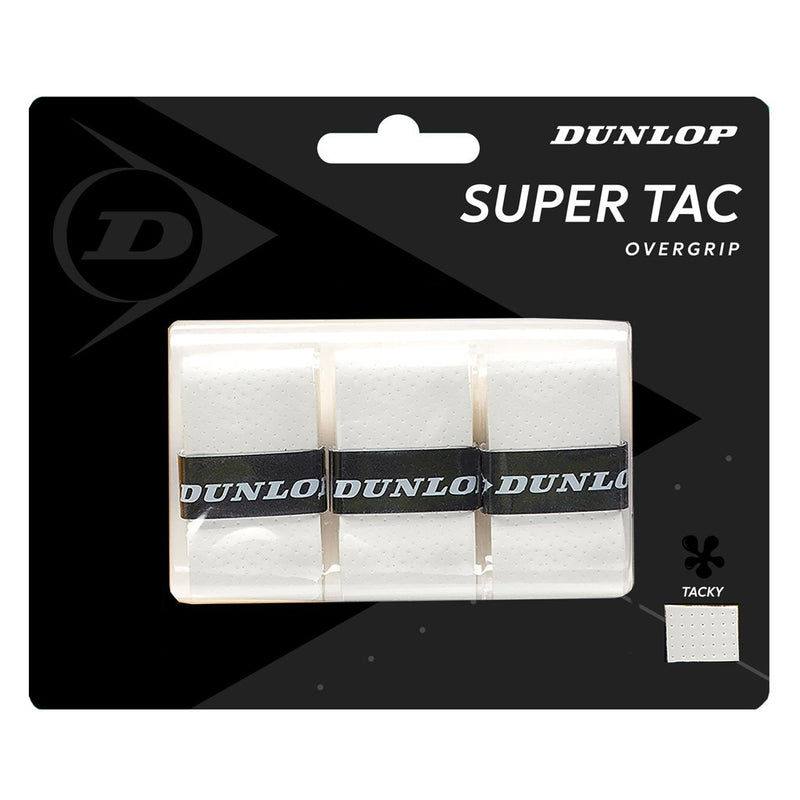 Dunlop Super Tac Overgrip 3 Pack White