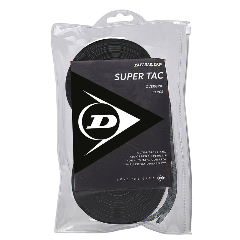 Dunlop Super Tac Overgrip 30 Pack - Black/White