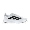 Men's white running shoe with black 3-stripe sides and lace-up front