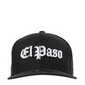 Black baseball cap with white El Paso logo on front panel
