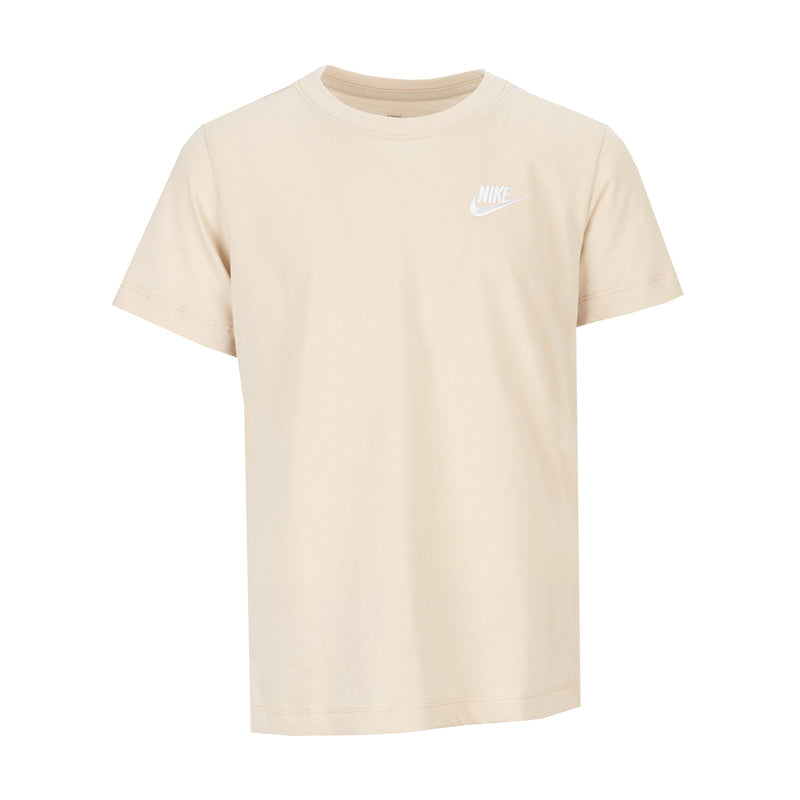 Youth sandrift embroidered tee with small Nike logo on chest