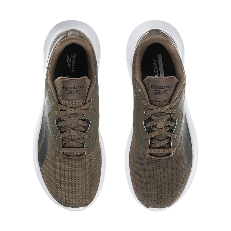 Men's sneaker interior view: Reebok sockliner in dark olive-brown