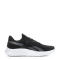 Women's Reebok running shoes, black with gray stripe and white sole
