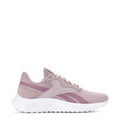 Mauve women's lace-up sneakers with white sole and pink side stripe detail