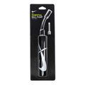 Black ball pump with curved metal nozzle and needle