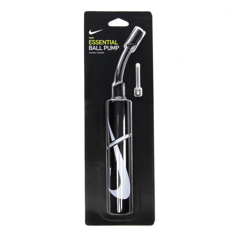 Black ball pump with curved metal nozzle and needle