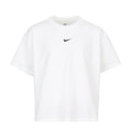 Youth boxy tee, white crew-neck T-shirt with small Nike swoosh on chest