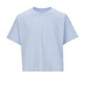 Youth boxy T-shirt in light blue with Nike swoosh, crew neck, short sleeves